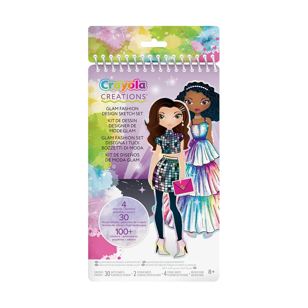 Crayola Creations Glam Fashion Design Sketch Set