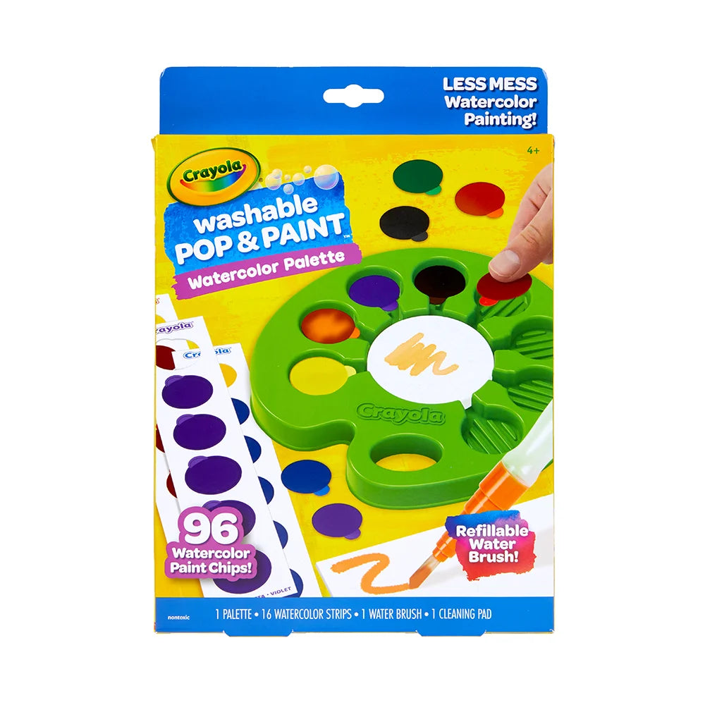 Crayola Washable Pop & Paint Watercolor Palette Set