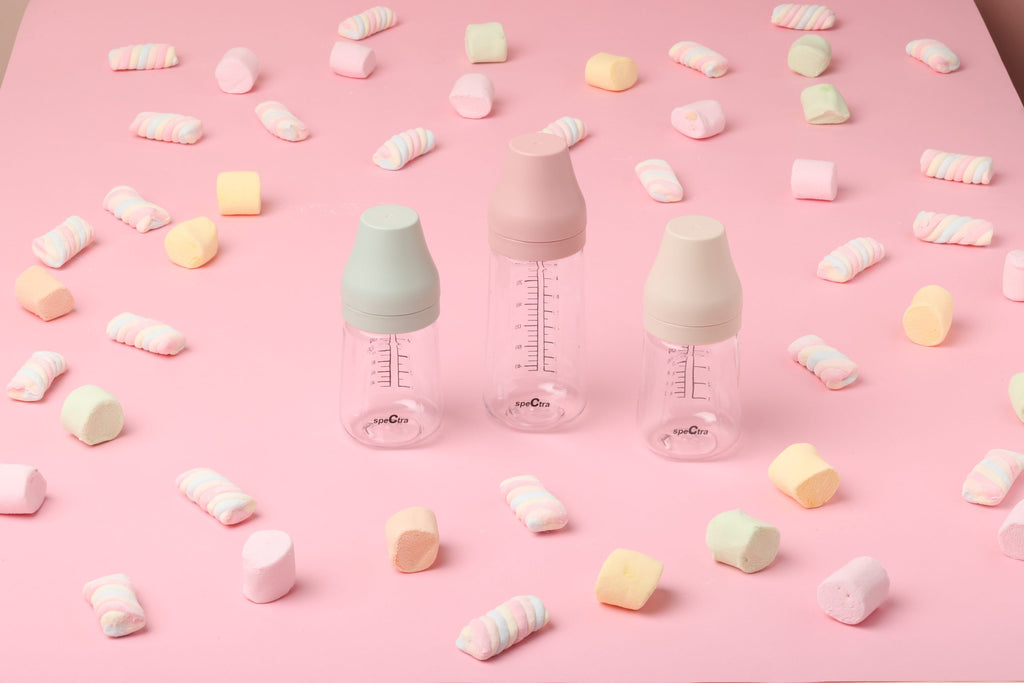 Spectra PA baby bottle 1PC 260ml cream pink