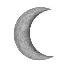 Dark Grey Crescent Wall Sticker