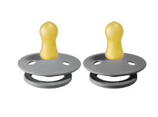 Bibs Pacifier Size 1 - Baby 0 -6M (2pcs) Cloud/Smoke