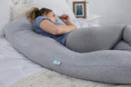 PharMeDoc - C Shaped Pregnancy Pillow w/ Jersey Cover – Grey
