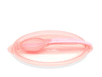 Nuvita Bowl with lid, spoon and suction cup. Pink