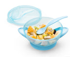 Nuvita Bowl with lid, spoon and suction cup. Blue