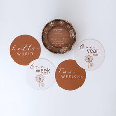 Dandelion and Hazelnut Reversible Milestone Cards