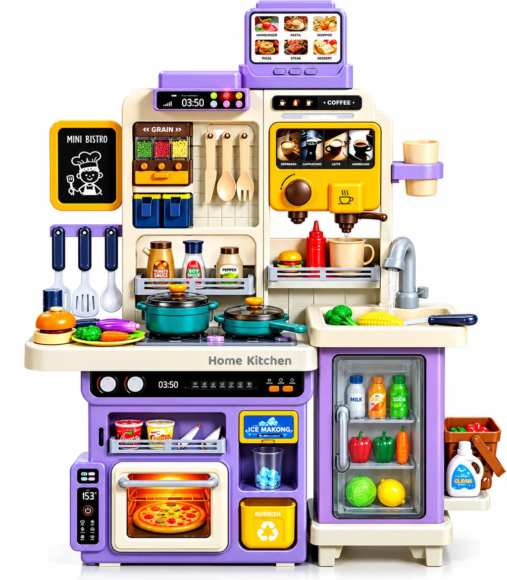 Deluxe Kitchen Playset with Fridge & Spray
