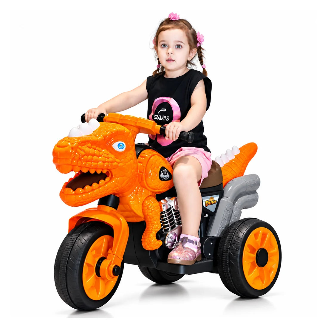 Dinosaur Electric Ride-On Motorcycle for Kids 6V with Music & Lights