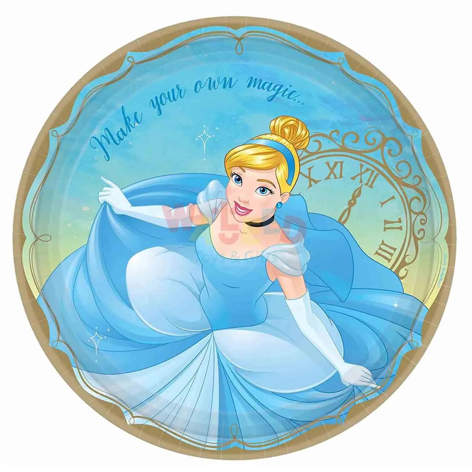 DISNEY CINDERELLA PAPER PLATES9"8PC