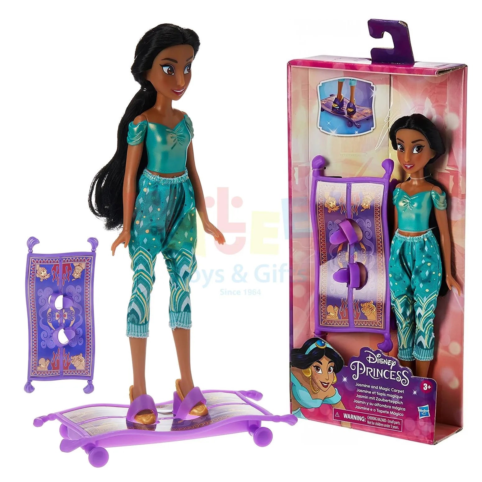 Disney Princess Jasmine Doll with Magic Carpet
