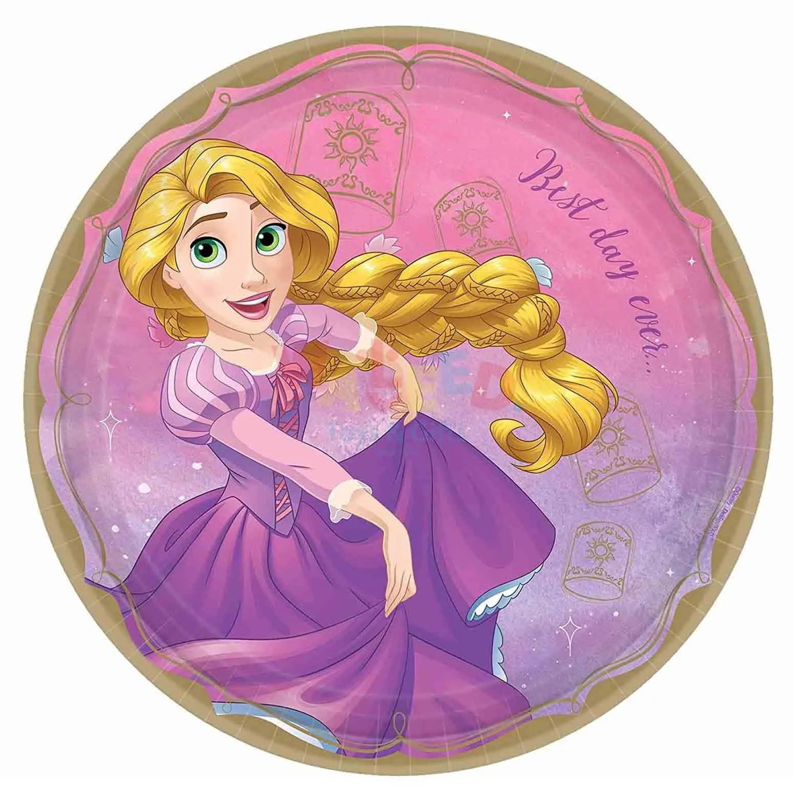 DISNEY RAPUNZEL PAPER PLATES 9"8PCS