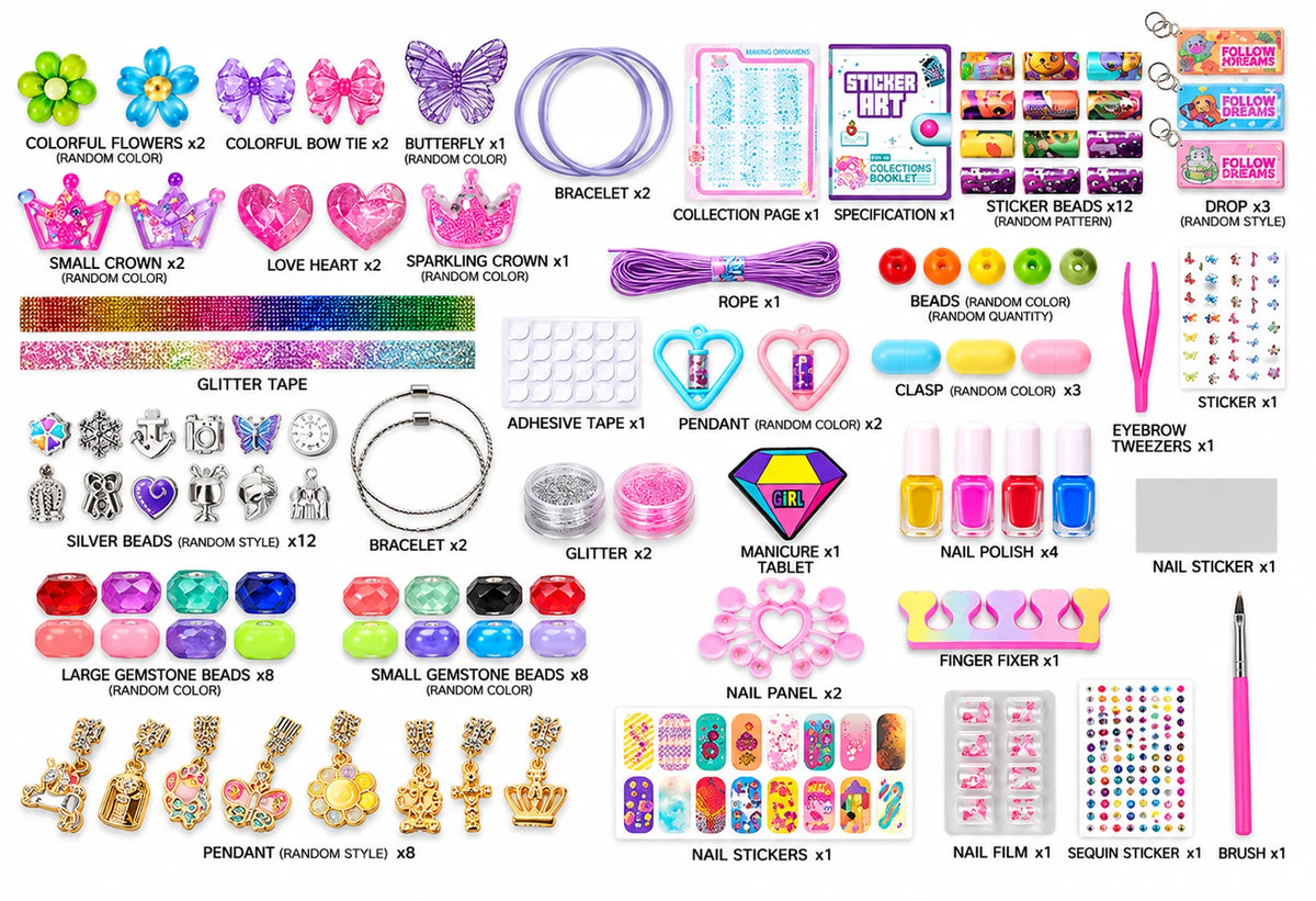 DIY Nail & Bracelet 4-in-1 Set