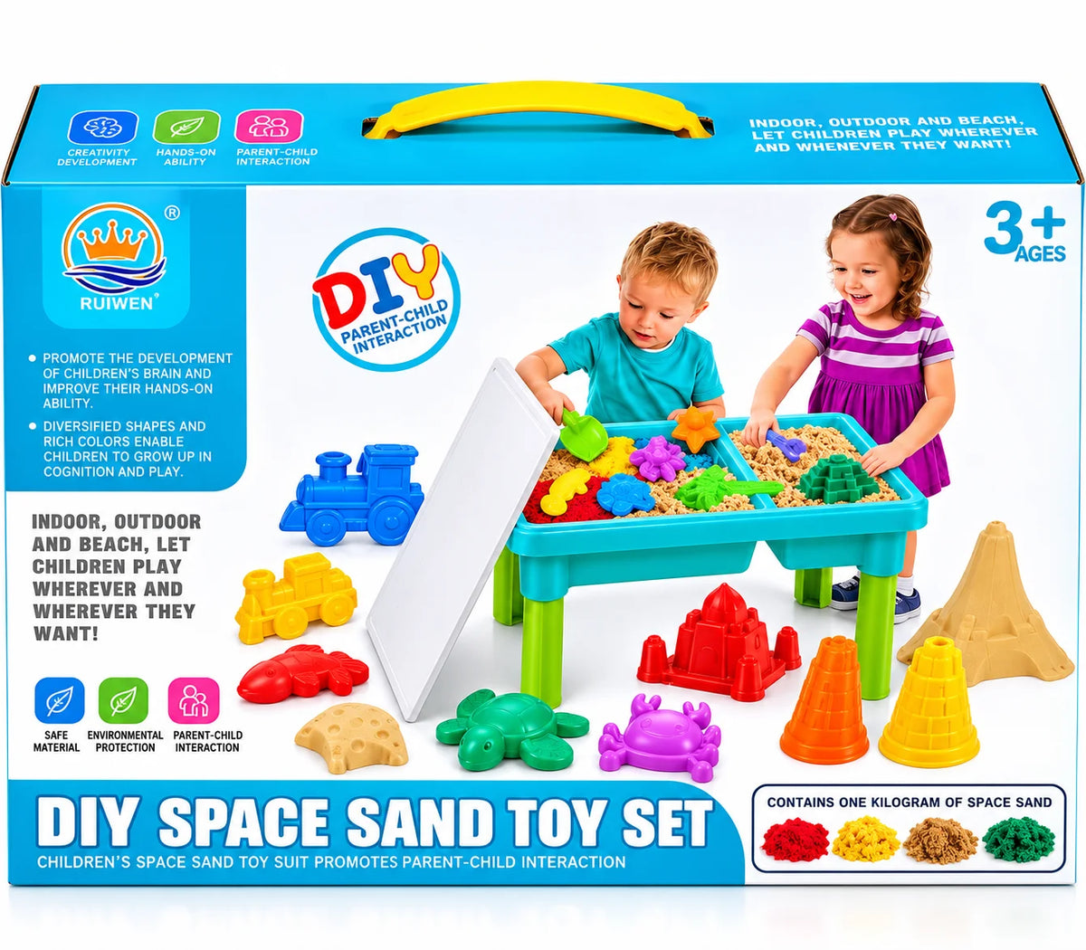 DIY Space Sand Table Set – Vehicle & Animal Moulds