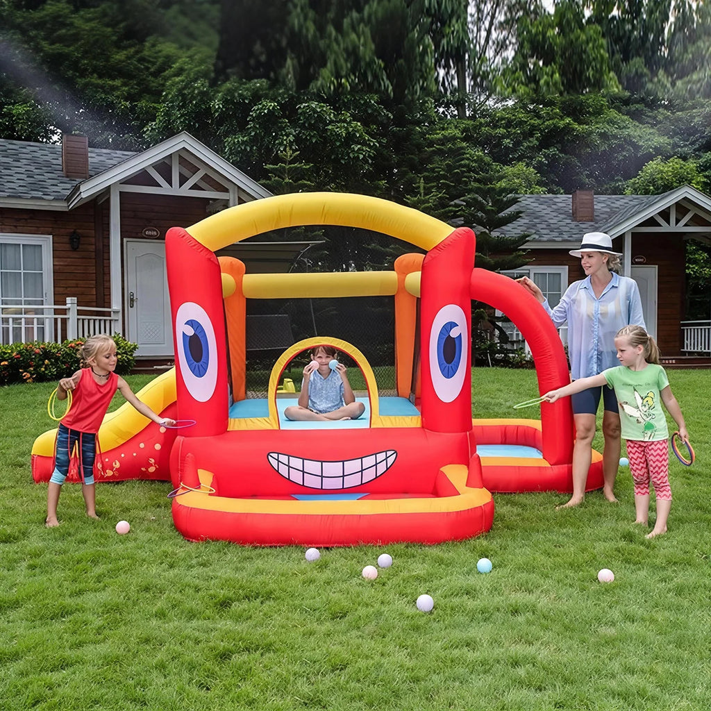 Doctor Dolphin Inflatable Bounce Castle with Slide (395×295×195 CM)
