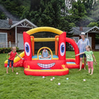 Doctor Dolphin Inflatable Bounce Castle with Slide (395×295×195 CM)