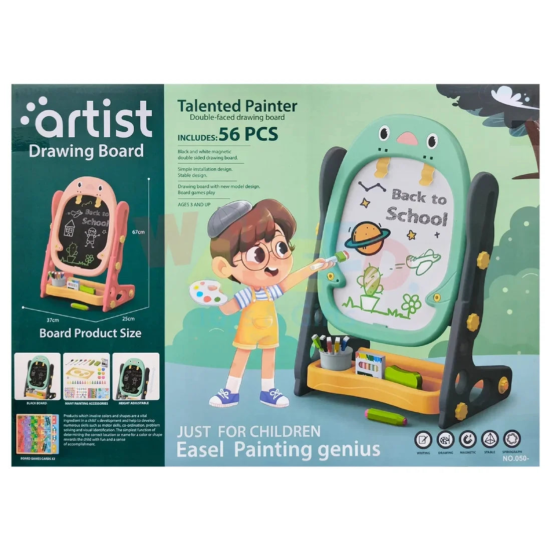 Double Sided Drawing Board Set 56 Pieces