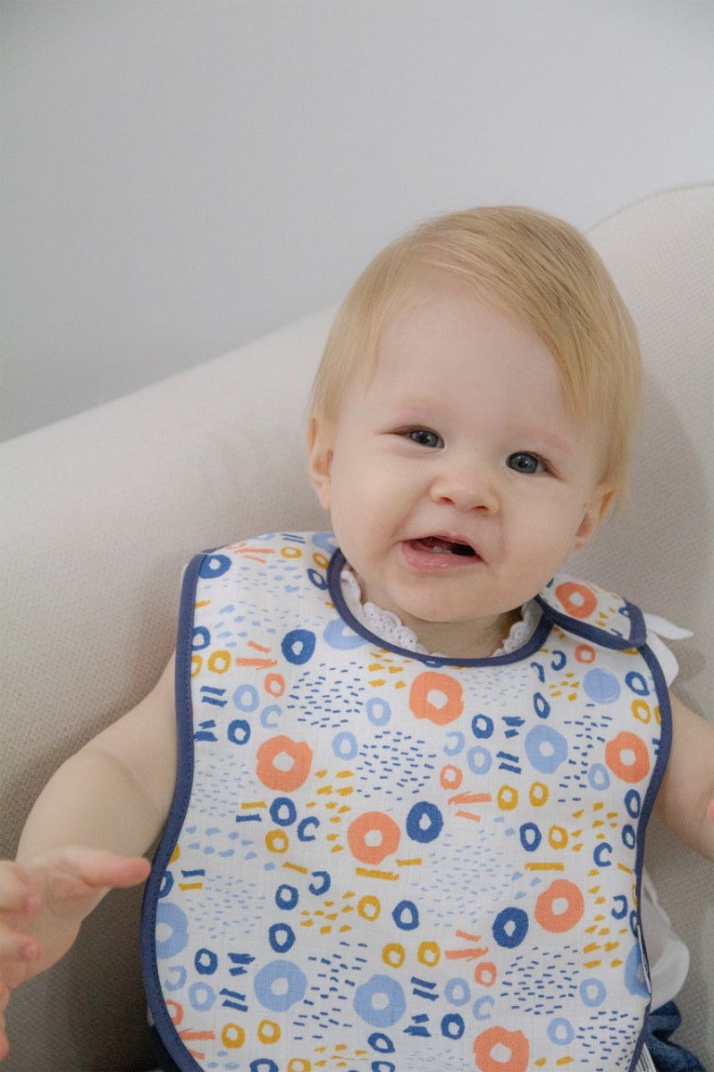 BABYJEM MUSLIN BABY BIB COLORFUL RINGS