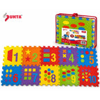 Dunta Kids Foam Puzzle Mat Numbers Shapes Learning Playset Indoor Activity