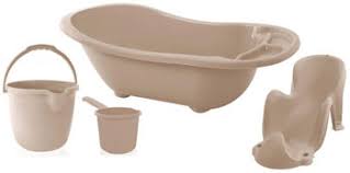 Babyjem 4 pcs baby bath tub set with washing aparatus Tas stone