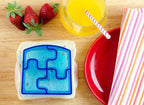 Fun box PLASTIC SANDWICH & FOOD CUTTER - PUZZLE SHPES - BLUE