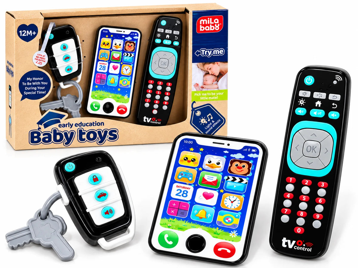 Early Education Baby Toys – Key, Phone & Remote – 3 Pcs