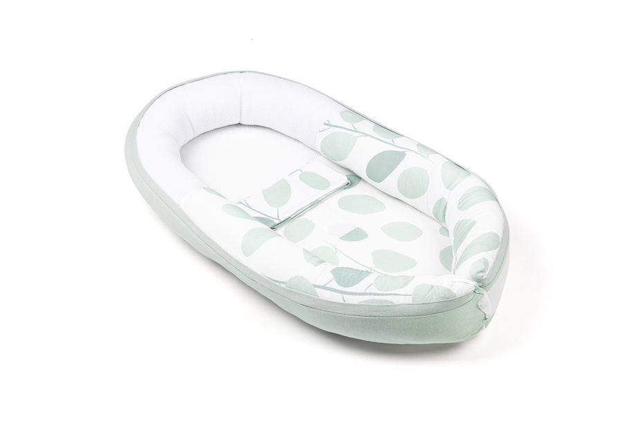 DOOMOO - BABY NEST - COCOON LEAVES AQUA GREEN