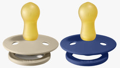 Bibs Pacifier Size 1 - Baby 0 -6M (2pcs) Sand/Midnight