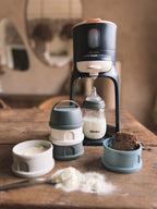 Beaba Formula Milk Container - 4 Compartments - Mineral grey/blue