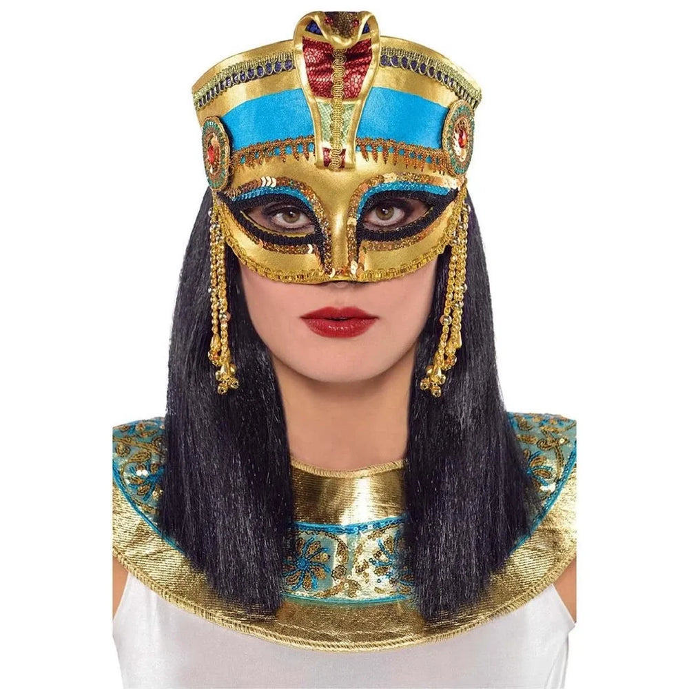 Egyptian Costume Mask with Gold Design