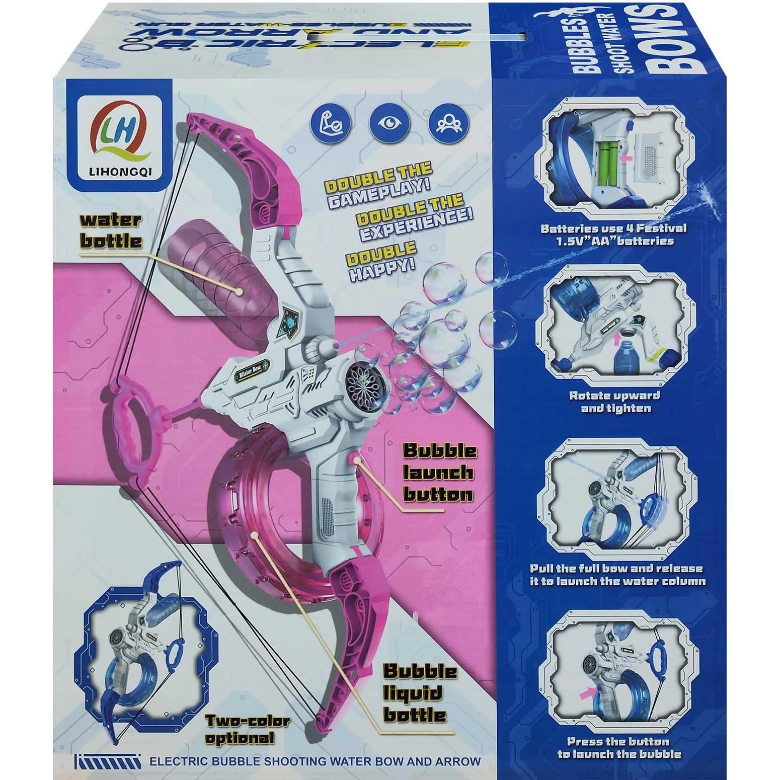 Kids Electronic Bubble Arrow Blaster 2 In 1 Toy