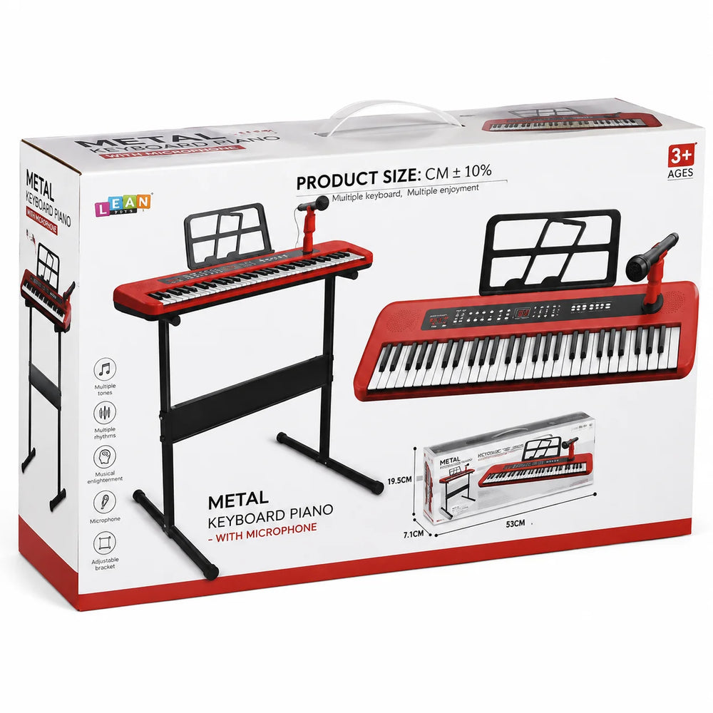 Electronic Keyboard with Metal Stand & Microphone