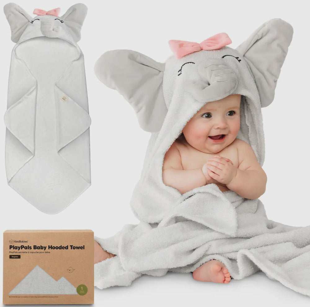 Elephant Girl Hooded Baby Bath Towels for Newborn