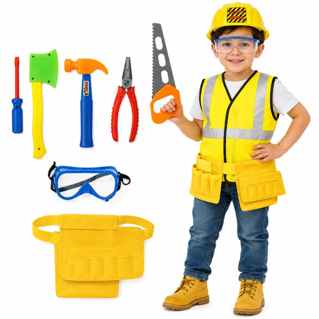 Engineer Construction Costume 3-7 Years for Kids