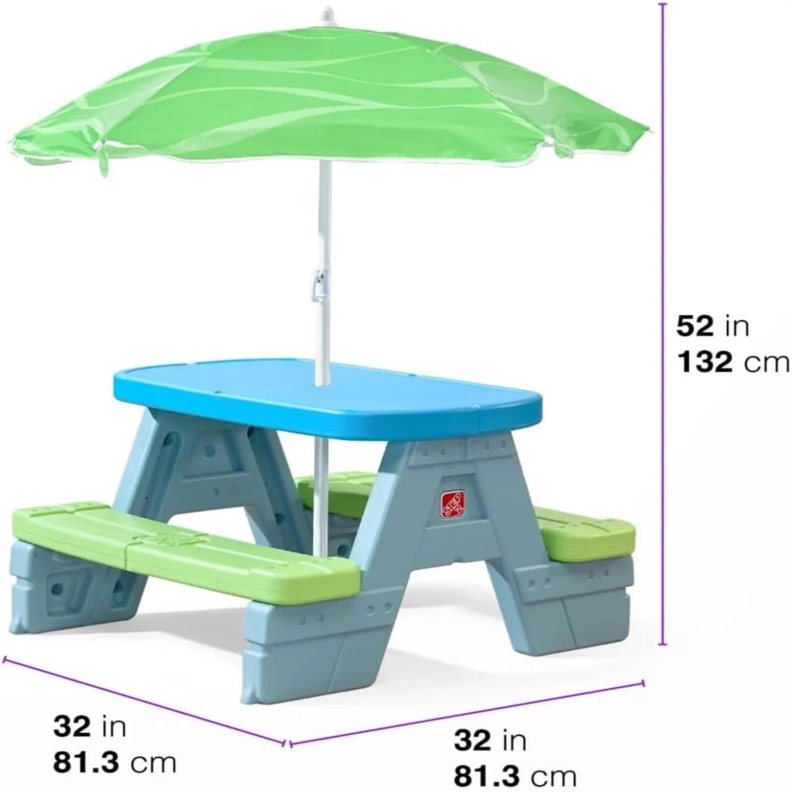 ep2 Sun & Shadel Kids Picnic Table with Removeable Umbrella