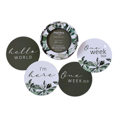 Evergreen and Olive Reversible Milestone Cards