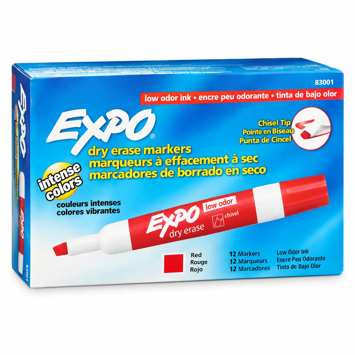 EXPO LOW ODOR RED BULLET-82002 إكسبو قلم ماركر أحمر قليل الرائحة - 82002