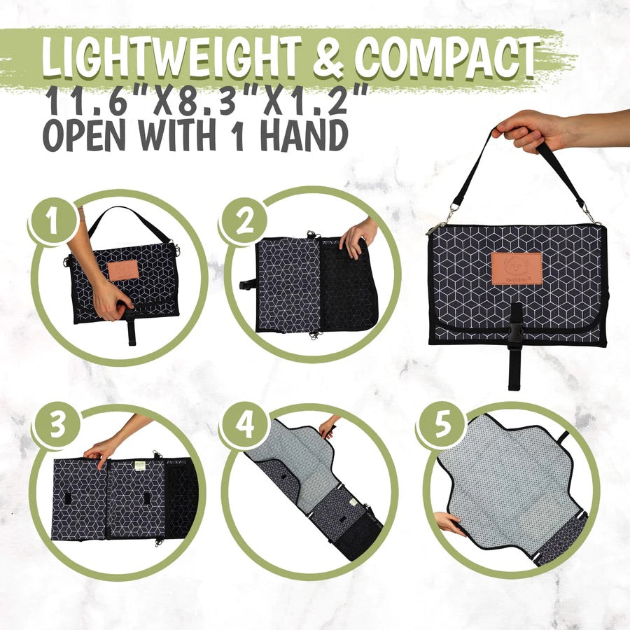 EZEE Diaper Changing Mat - Black Geo