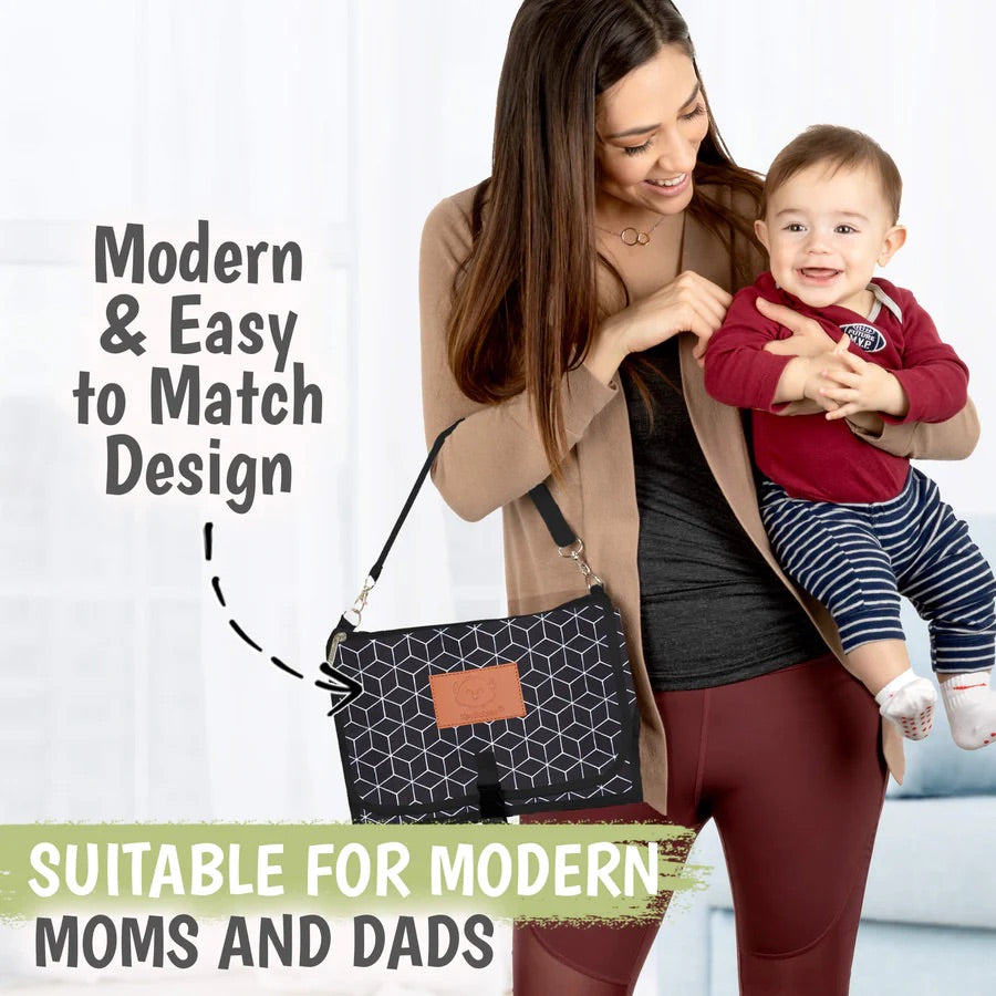 EZEE Diaper Changing Mat - Black Geo