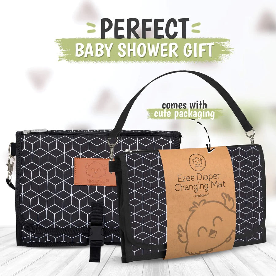 EZEE Diaper Changing Mat - Black Geo