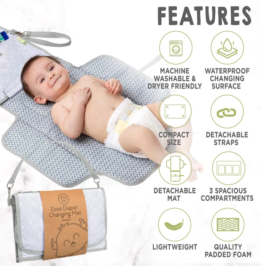 EZEE Diaper Changing Mat - Grey Mod