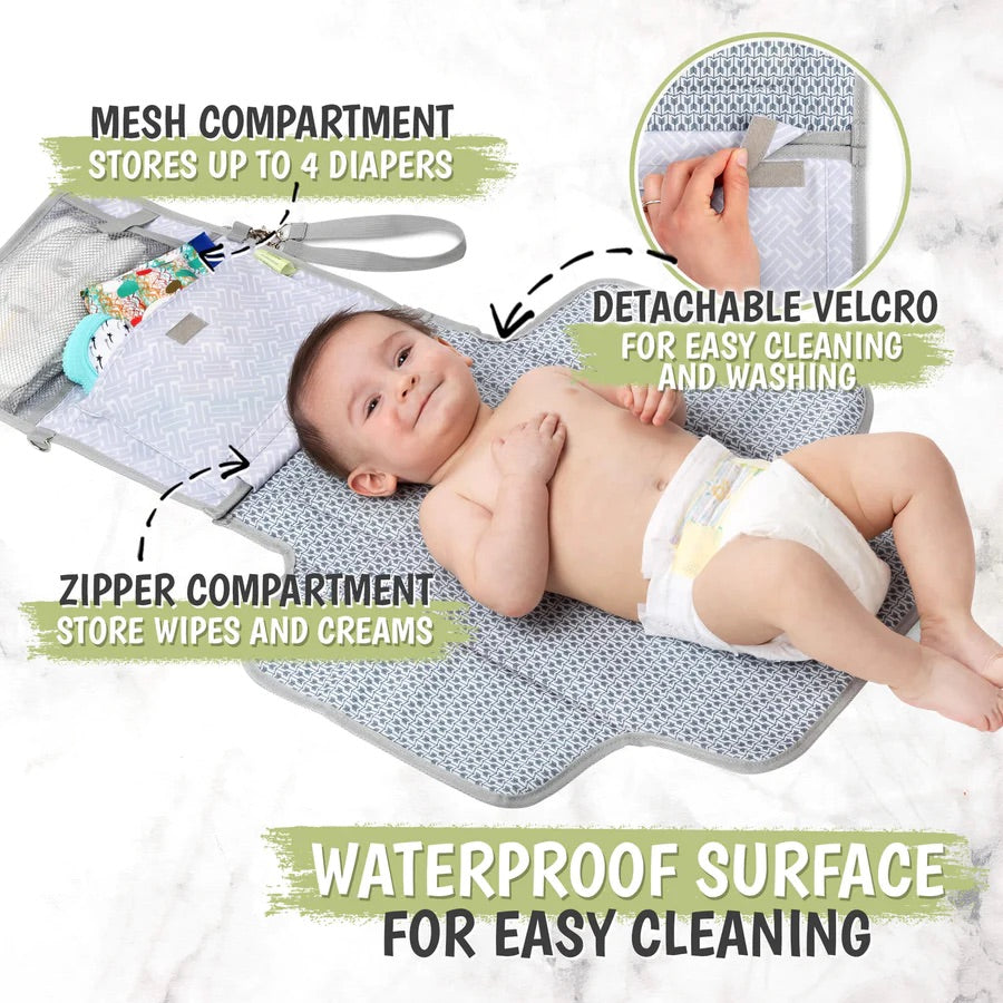 EZEE Diaper Changing Mat - Grey Mod