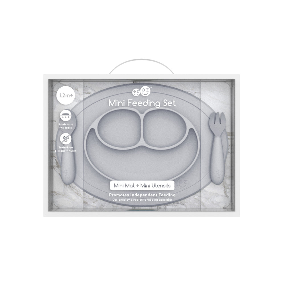 Ezpz Mini Feeding Set - Pewter