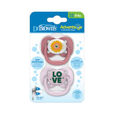 Dr.Brown's Advantage Pacifier  Stage 1, Pink, 2Pack