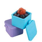 Fun box 100 ml square silicone container Blue