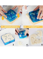 Fun box PLASTIC SANDWICH & FOOD CUTTER - PUZZLE SHPES - BLUE