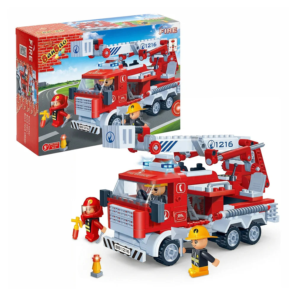 Fire Truck Building Blocks Set