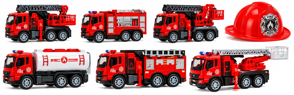 Fire Truck Friction Set – 6 Pcs