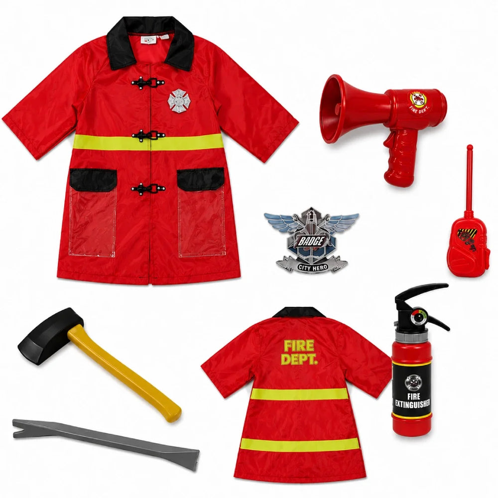 Firefighter Costume Without Helmet 3-7 Years