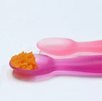 FirstSpoon Silicone Learning Utensil - Pink & Purple
