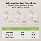 Fluer Soothe Baby Swaddles 0-3 Months with Knot Hat - Pack of 3