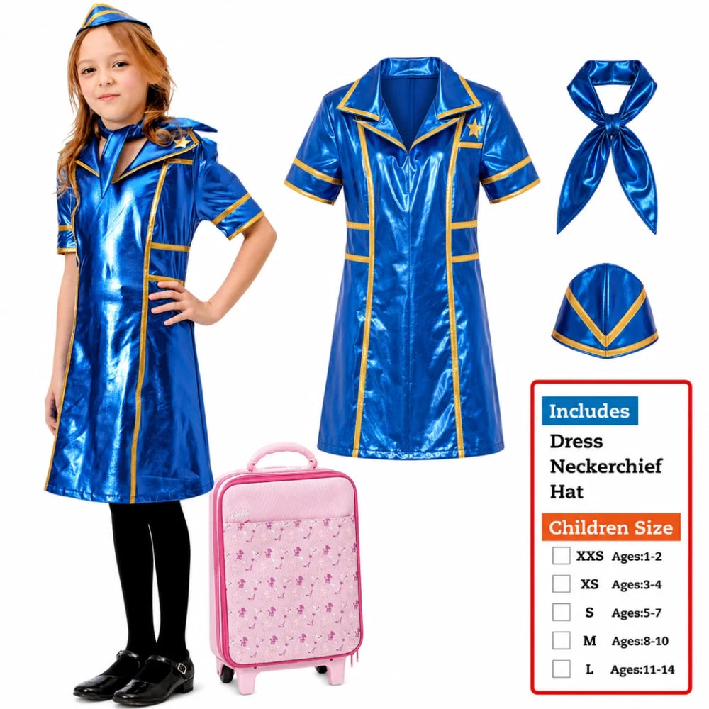 Flight Attendant Style 2 Costume for Kids
